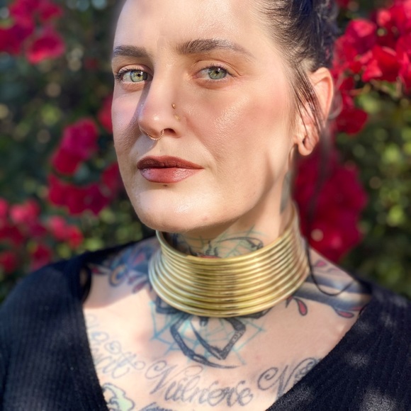 Tawapa Brass Karen Coil Necklace 